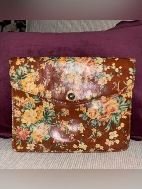 Patricia Nash Vintage Botanical Garden Leather iPad Mini Envelope Clutch Case